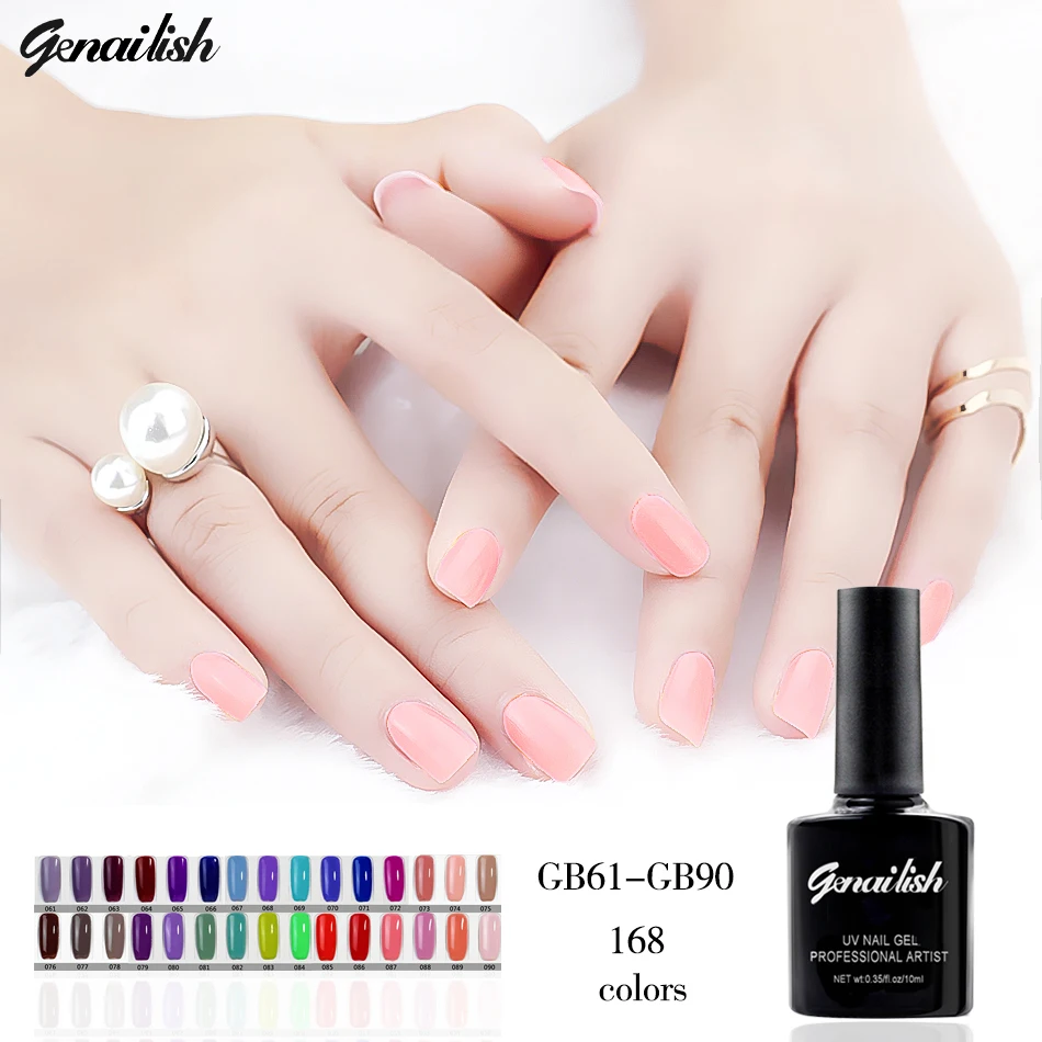 168 Colors Gel Nail Polish UV Gel Polish Long-lasting Soak-off LED UV Gel Color Hot Nail Gel 10ml/Pcs Nail Art genailish-GB33