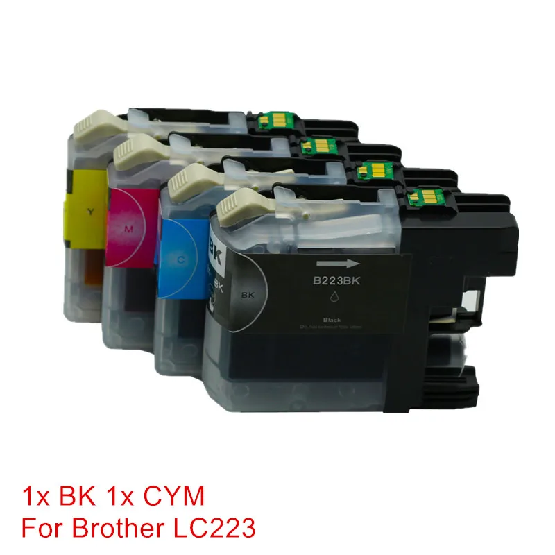 

4pcs Ink Cartridge For Brother LC223 MFC-J5620DW MFC-J4620DW MFC-J4625DW MFC-J5625DW MFC-J4420DW For European Printer No.398