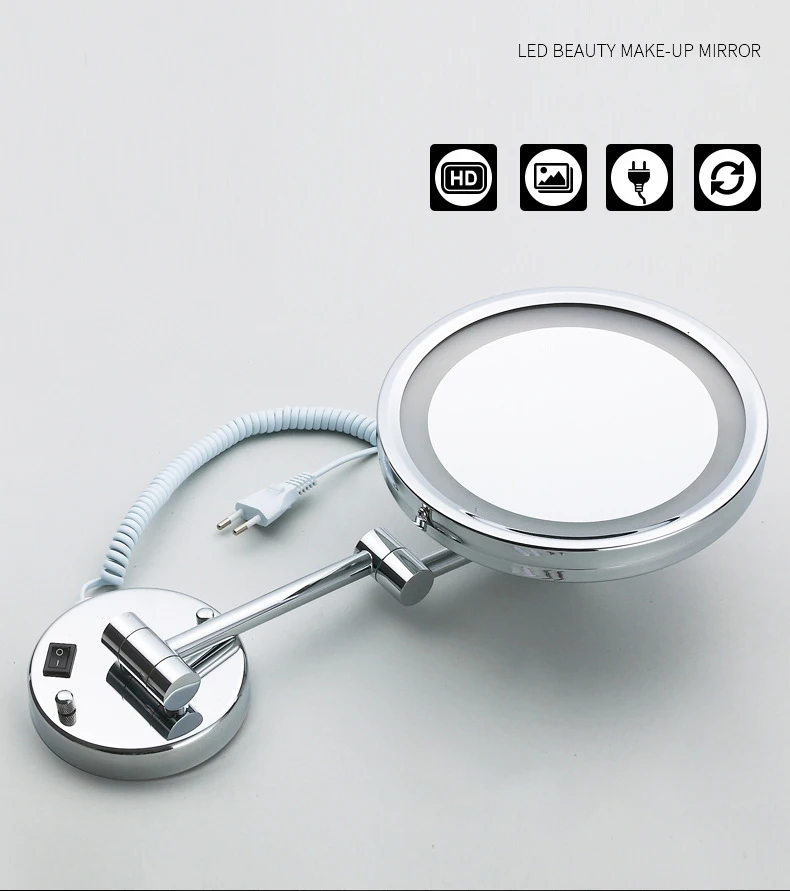 Senducs Led الحمام مرايا الذهب حمام مرآة 3x المكبرة المرحاض مرآة 8 بوصة جولة الحمام الذهب مرآة Senducs Led الحمام مرايا الذهب حمام مرآة 3x المكبرة المرحاض مرآة 8 بوصة جولة الحمام الذهب مرآة