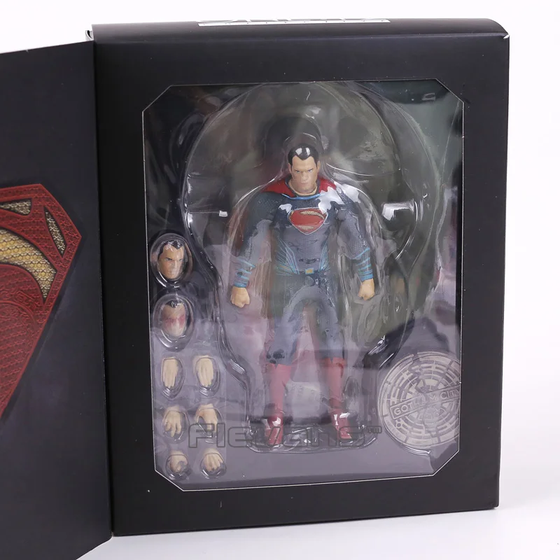 MEZCO Бэтмен против Супермена на заре справедливости Супермен 1/12 Масштаб ПВХ фигурка Коллекционная модель игрушки(настоящая одежда) 17 см