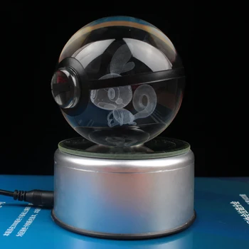 

Hot New Sobble Design Crystal Poke Ball 3D Pokemon Figures Kid's Birthday Graduation Gifts