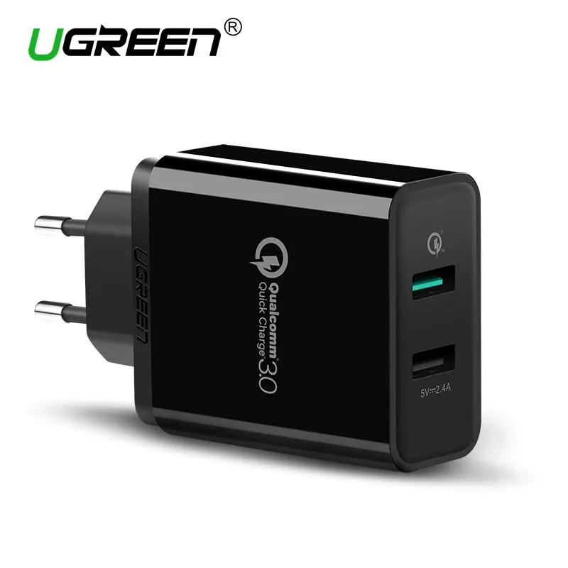 Ugreen USB Charger Universal Quick Charge 3.0 30W Fast Mobile Phone Charger(Quick Charge 2.0