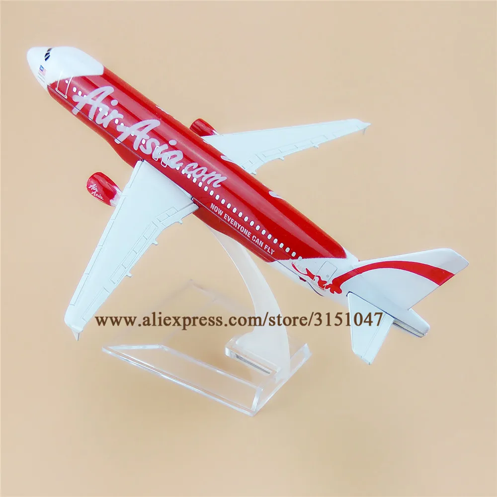 

AIR Asia Red NOW EVERY CAN FLY Airlines A320 Airbus 320 Airplane Model Alloy Metal Model Plane Diecast Aircraft 16cm Gift