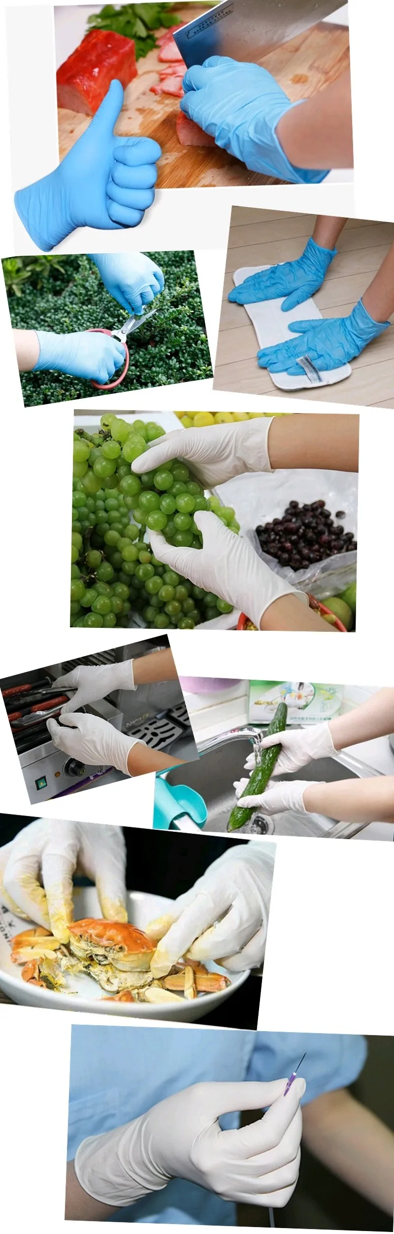 Disposable white latex gloves 201606261951