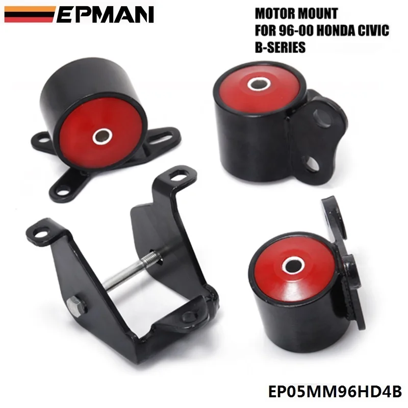 

FOR 96-00 HONDA CIVIC EK SI DX LX EX SOLID MOTOR MOUNT B16 B18 B-SERIES ENGINE SWAP ( More than one vehicle) EPMAN EP05MM96HD4B