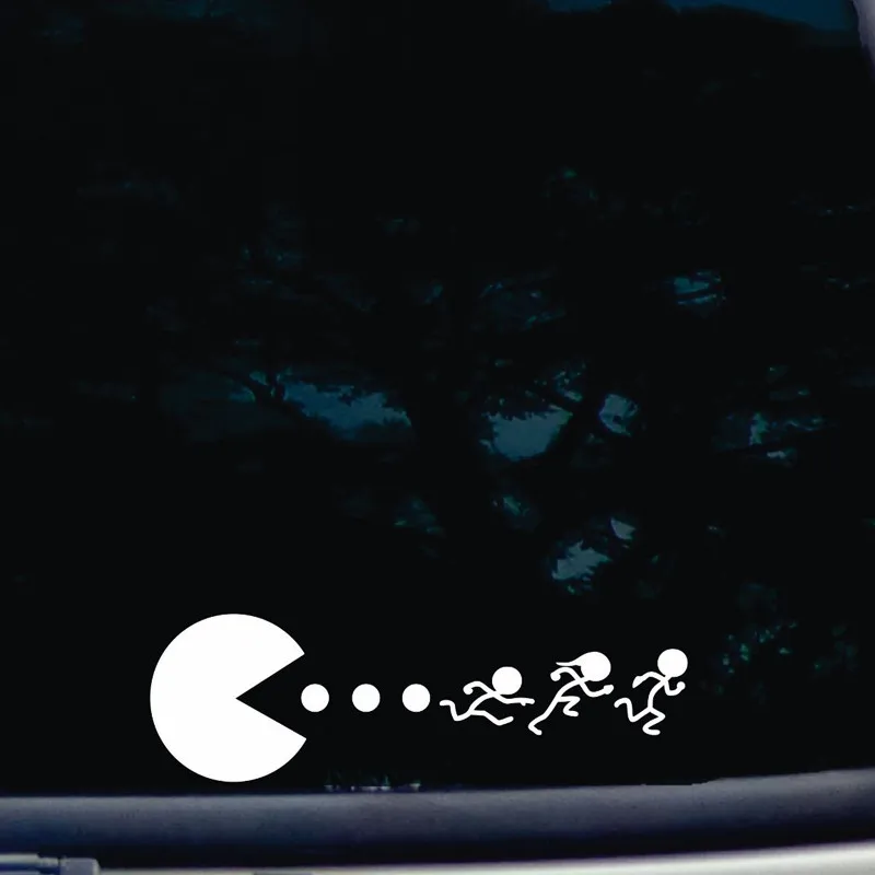 Pac-Man чеканка наклейка с изображением семьи автомобиль виниловая переводная Наклейка на окно наклейка 8 "(Цвет: белый) грузовик ноутбук