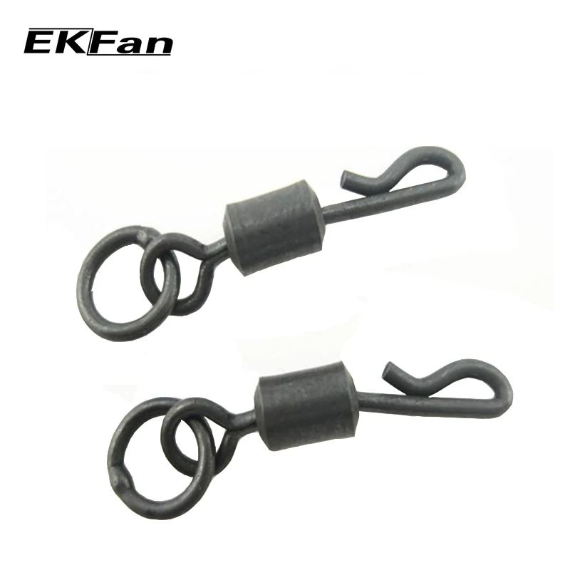Carp Fishing Terminal Rings Accessories Long Body Q-shaped Swing Snap With Solid Ring | Спорт и развлечения