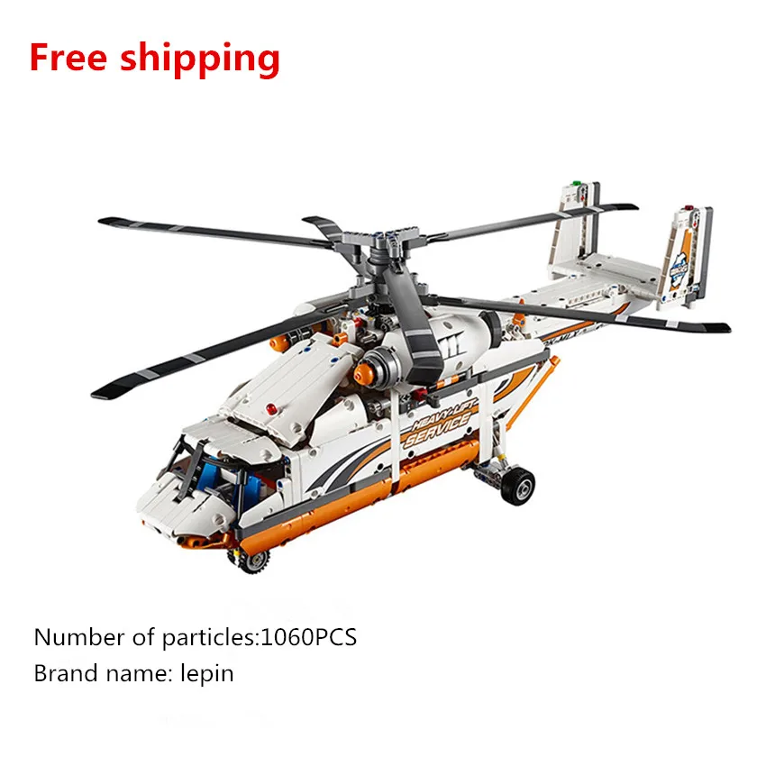 

2018 Hot Sale Lepin Compatible 20002 Technology Dual Rotor Transport Helicopter Assembly Building Blocks Educational Toy Boy