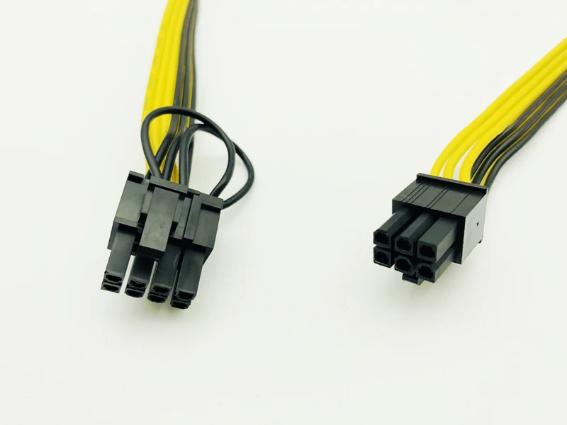 50CM Riser Cable 6Pin to 8Pin (6+2) Cable Server Power Conversion Board Graphic Card Power Cable 18AWG Splitter for BTC Mining