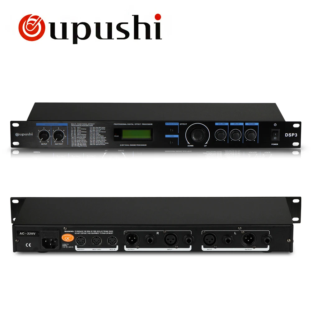 

Karaoke audio crossover professional digital echo effect processor 3-way