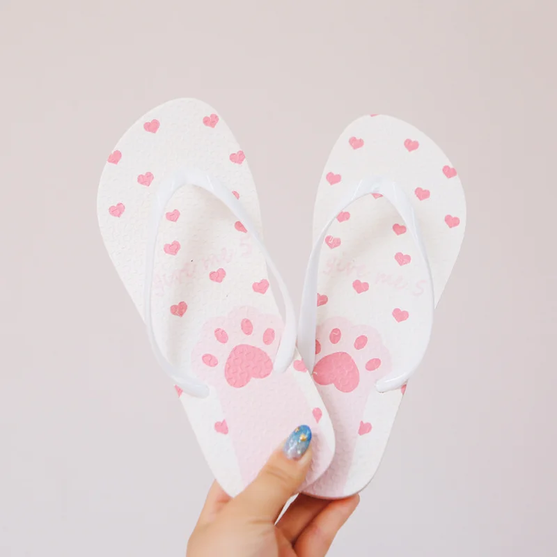 

2019Women's Slippers Flats with Bathroom Flip-flops Summer Simple Lovely School Slippers