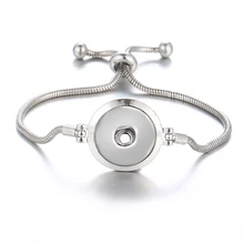 Круглый регулируемый Змеиный браслет из металлического сплава 18 мм с кнопками, ювелирный браслет и браслеты высокого качества для женщин Ib1089