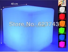 Free shipping led illuminated furniture,waterproof 40*40*40CM led cube chair bar stool,led seat rechargeable decorated Christmas 30cm led light cube lumineux led rechargeable cube illuminated cube chair free shipping