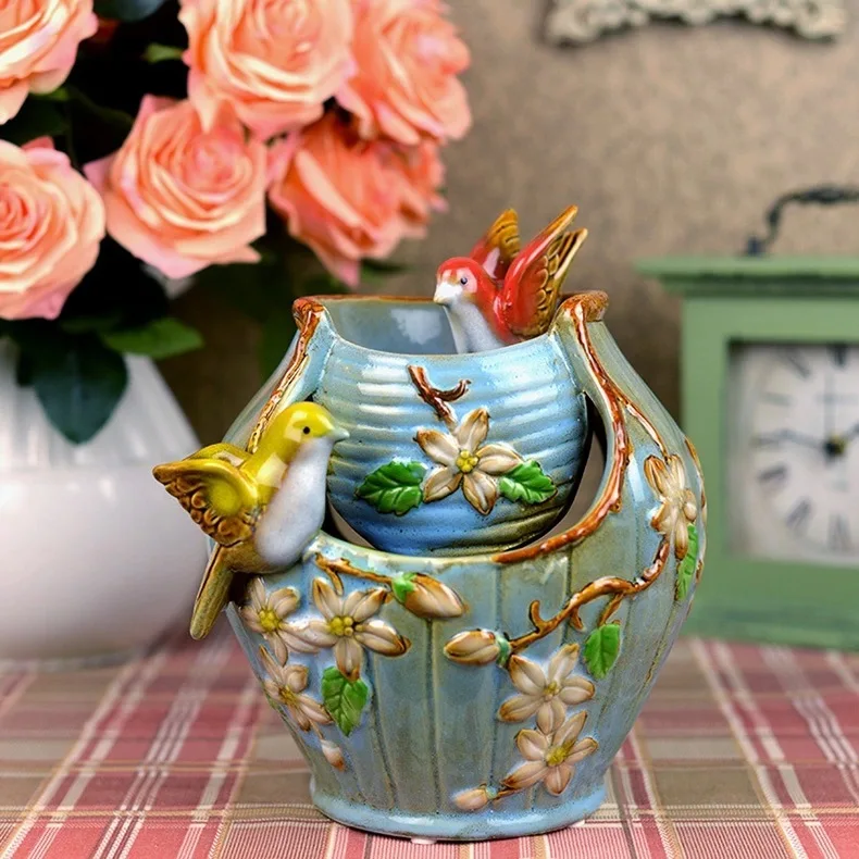 

2018 Real Usb Pendulum Cameron Flower-bird Water Pipeliner With Pump Fountain Humidifier Manufacturer Direct Selling Desktop