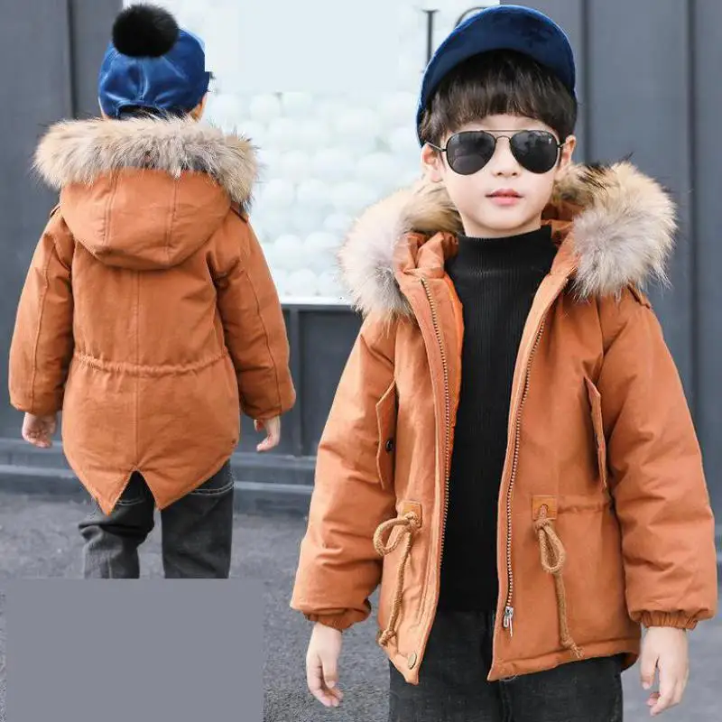 

2018 New Winter Children Jacket Boys Fashion Hooded Outwears Kids Down Cotton Coat Teenage Padded-cotton Parkas Boy Clothes Sale