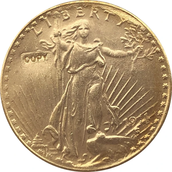 Фотокопия монеты 1911-S $20 St. с бесплатной доставкой | Дом и сад