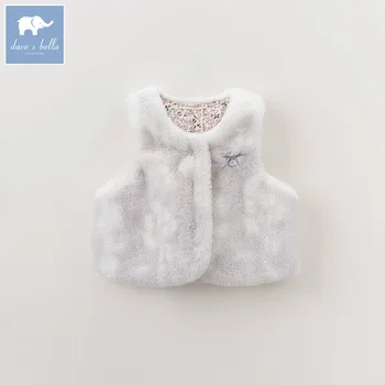 

DB5561 dave bella autumn infant baby girls fashion coats kids sleeveless vest toddler coat children clothes