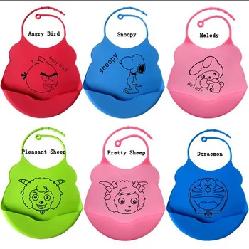 

Manufacturers selling towel bib boy /girl apron pocket slobber infant baby eat overclothes silica gel waterproof