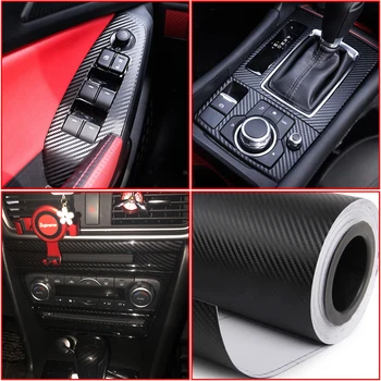 

Car Styling 30x127cm 3D Carbon Fiber Vinyl Car Wrap Sheet Roll Film Car Stickers Motorcycle Car Decals Accessories Automobiles