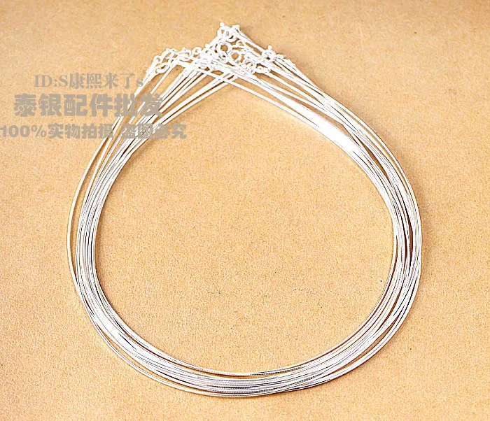 Цепочка ожерелье из серебра 925 пробы 0 1 см 40 45 см|chain for pendant|925 sterling silver chainchains necklaces |