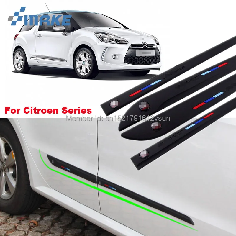 

smRKE High-quality Rubber Car Body Anti Scratch Protector Bumper For Citroen Elysee C4 C5 C2 C3-XR C6 C4L C-Quatre Series