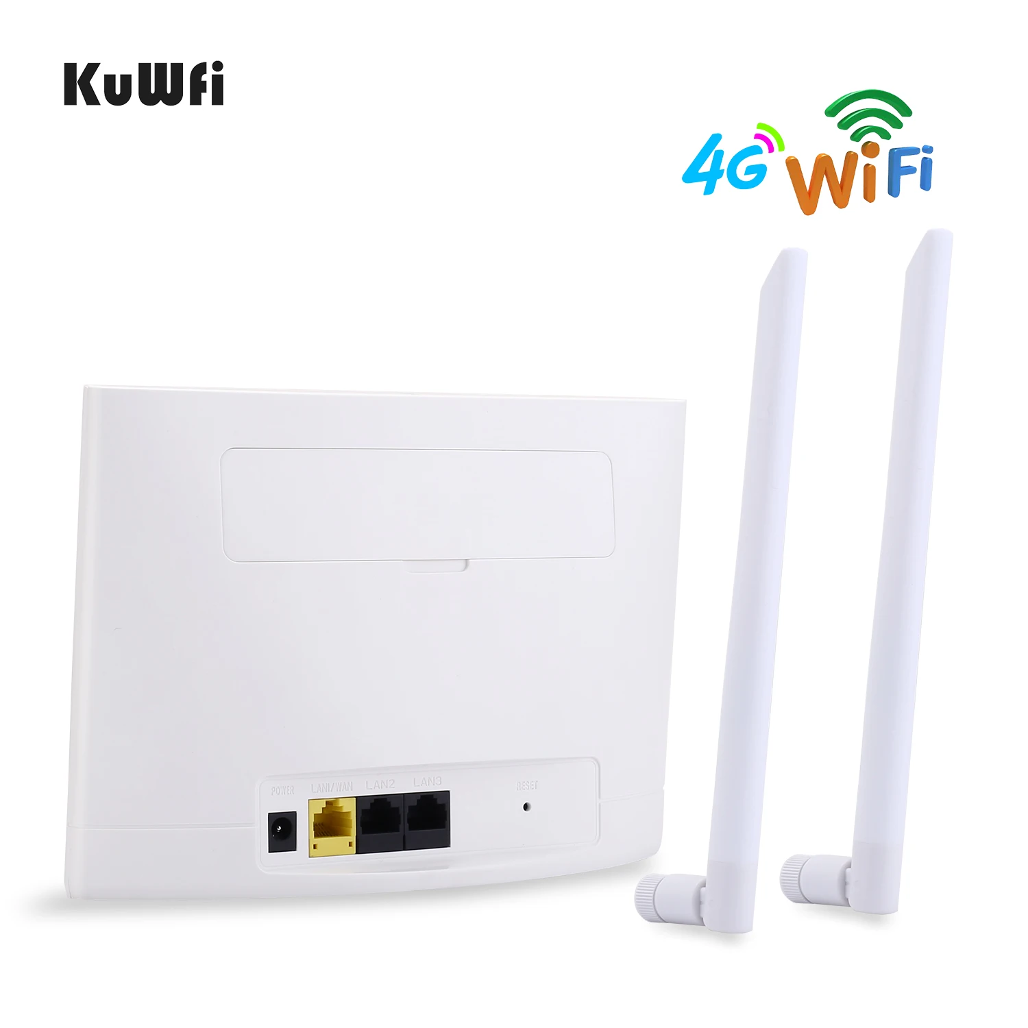  KuWfi 4G LTE CPE Router 150Mbps Wireless CPE Router 3G/4G SIM Card Wifi Router Support 4G to Wired 