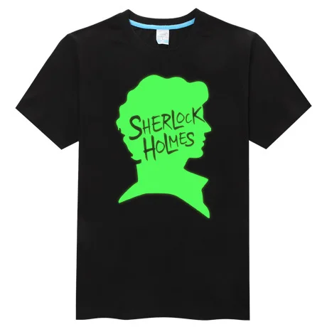Я не "т бритье для Шерлока Холмса Футболка I AM SHER LOCKED Мужская футболка BBC sitcoms ДЕТЕКТИВНАЯ Мужская футболка для полных светящихся рубашек