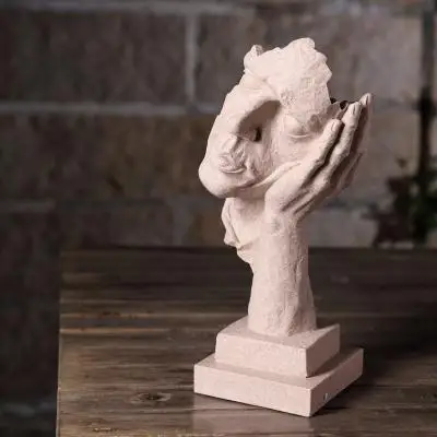 Подарок из смолы, абстрактные статуэтки, декоративные скульптуры, модель человека, лицо с ручной работы, домашний декор, литая фигура, для домашнего обучения, decora - Цвет: 04