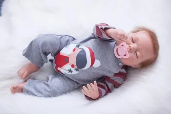 

20inch soft Silicone Reborn Baby Dolls Toy 50cm Babies sleeping doll lifelike Present Girls Brinquedos toys bedtime play house
