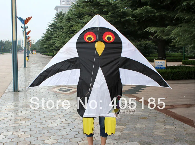 

Free Shipping Colorful Birds Brand New Penguin Design Breeze Kite Easy To Fly