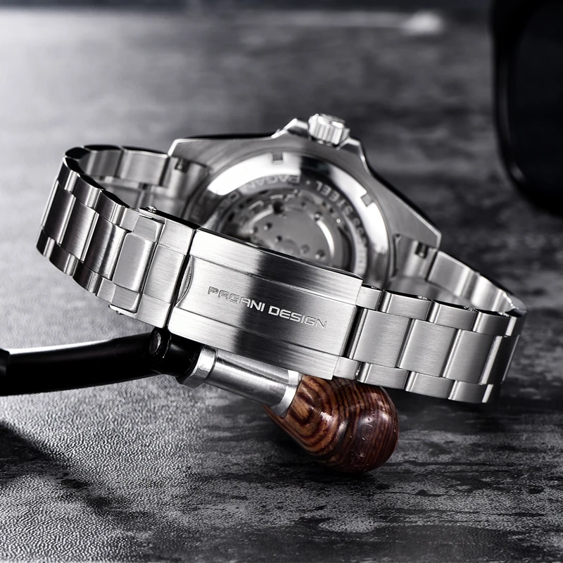 2019 باجاني تصميم 100 m للماء الأعمال الفاخرة الرجال ساعات آلية الفولاذ المقاوم للصدأ Relogio Masculino