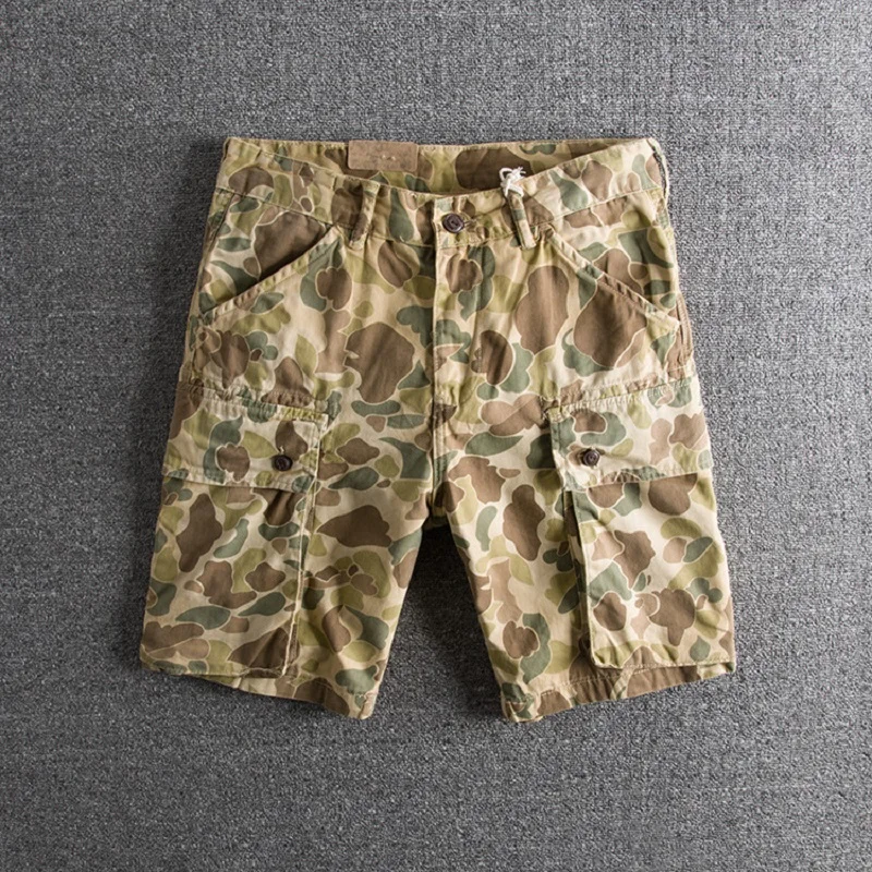 Новинка, Летние Стильные мужские шорты, модные камуфляжные короткие штаны, высокое качество, Мужская пляжная одежда, повседневная мужская брендовая одежда