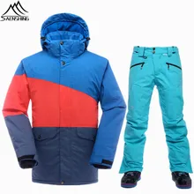 Saenshing зима лыжный костюм Для мужчин бренд Сноубординг Костюмы Водонепроницаемый Термальность лыжная куртка сноуборд Брюки для девочек Новые Теплые Лыжный Спорт костюмы для снежной погоды