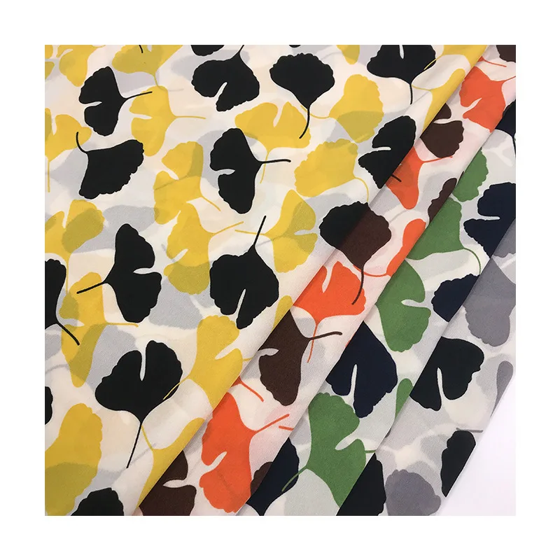 

2019 Spring and Summer New Stretch Chiffon Fabric Floral Print Fabric Woven Plain Fabric Dress Shirt Polyester Fabric