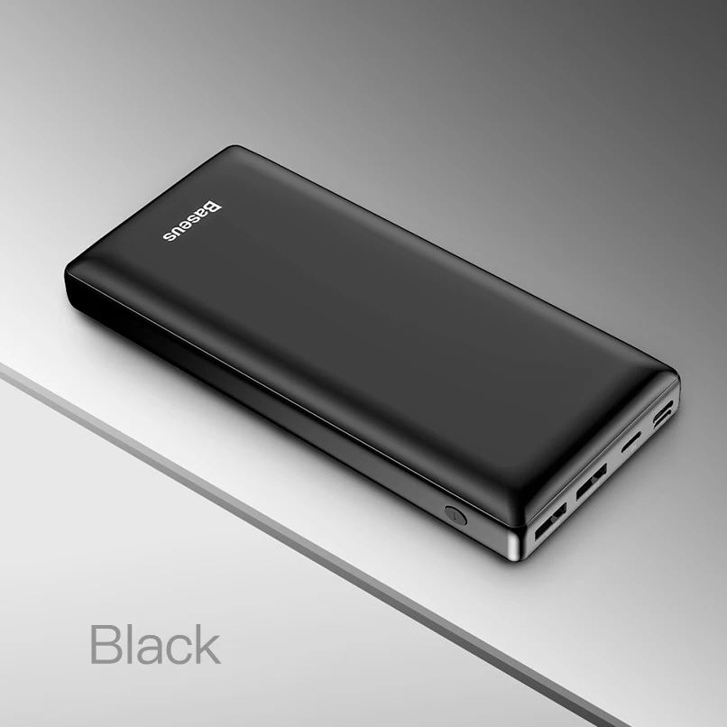 Black Power Bank Baseus 30000 мАч Внешний аккумулятор PD USB C Быстрая зарядка внешний аккумулятор для iPhone11 samsung huawei type C портативное зарядное устройство Внешний аккумулятор - Цвет: Black Power Bank