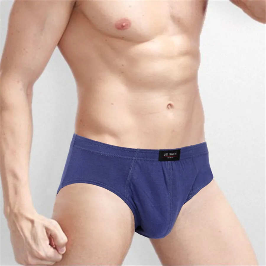

Solid Color Men Underwear Briefs Cotton Mens Underpants Comfortable Men's U Convex Panties Drop shipping Big Size M-5XL