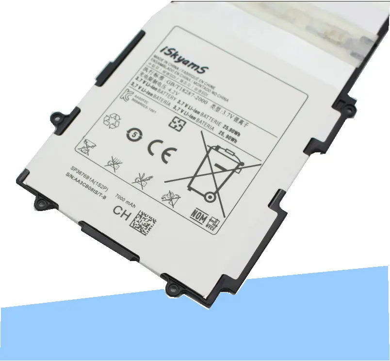 ISkyamS 1x7000 мАч SP3676B1A(1S2P) запасной аккумулятор для Samsung Galaxy Tablet Tab 2 Note 10 1 P5100 P5110 P7500 P7510