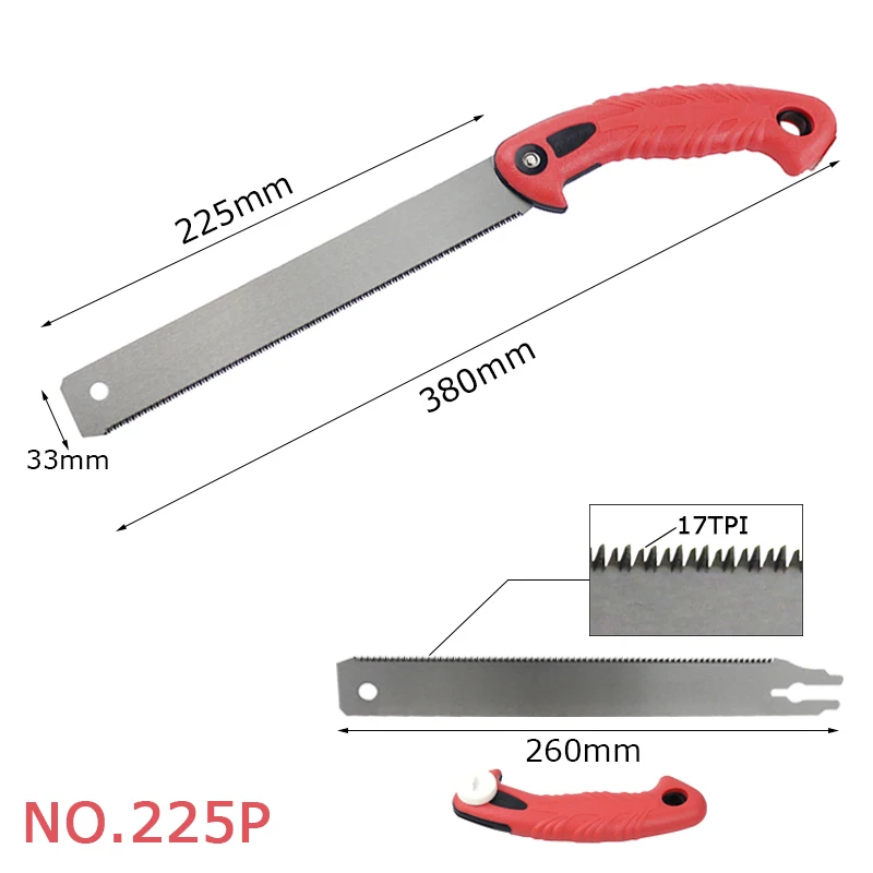 3-edge Teeth Hand Saw Pull Razor Saw Medium Crosscut For Garden Pruning Wood Bamboo PVC Plastic Cutting Woodworking Tools