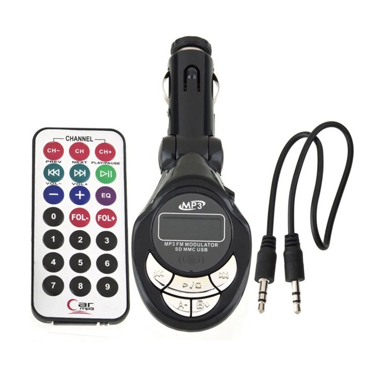 

Car MP3 Music Player Latest styles MP3 Player Wireless FM Transmitter Modulator USB SD CD MMC Remote XRC Car Styling #P5