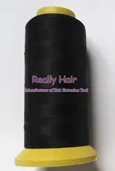 Бесплатная доставка 12 шт. черный Цвет Нитки Ткачество/высокой интенсивности полиэстер нейлон Нитки/Химическое наращивание волос
