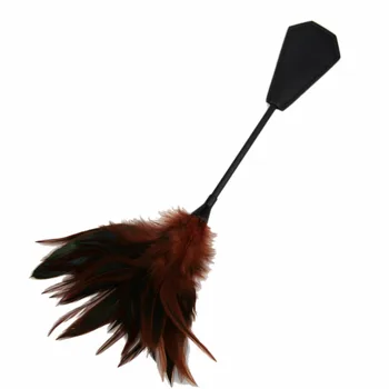 bdsm Fetish brown feather whips slave Submission sexy Spanking Paddle pony Whip Flogger Sex Toys For Couples cosplay lover game 2