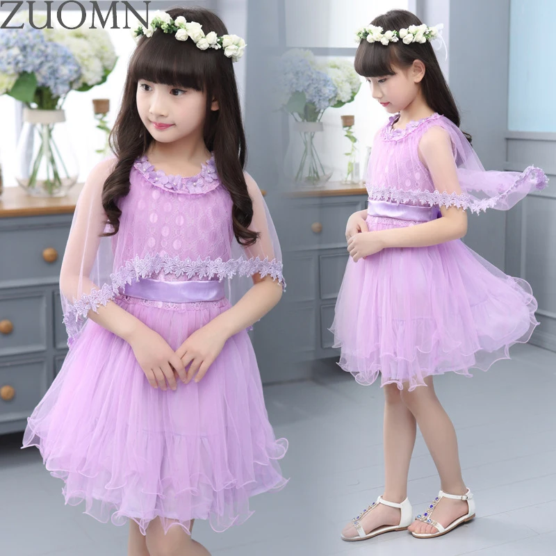 

Princess Girls Dresses for Party And Wedding Summer Dresses for Children's Costumes Layered Dress Queen Cinderella Clothes GH354