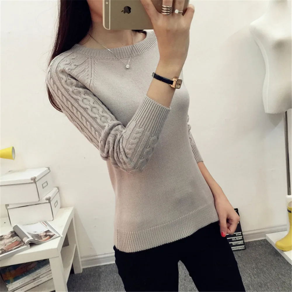Winter Sweater Women Pullover Basic Knitted Sweaters Tops 2019 New Autumn Casual Wild Knitwear Korean Clothes Female Black Tops