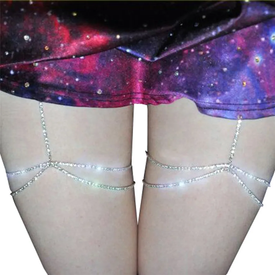 

Women Rhinestone Body Jewelry Leg Thigh Chain Crystal 402510#1.38