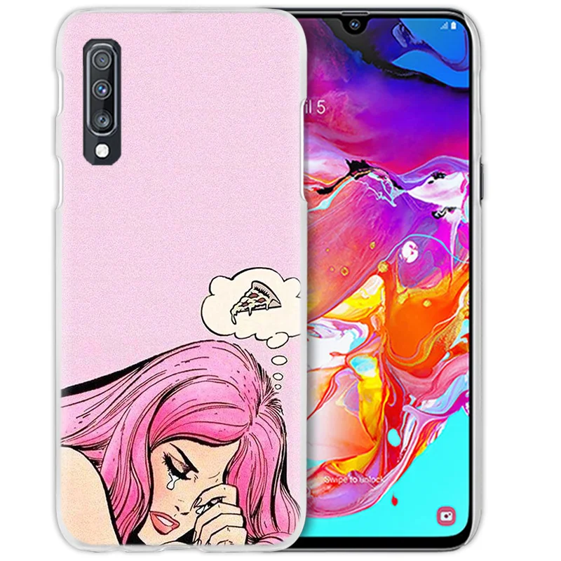 Чехол для samsung Galaxy A50 A70 A20e A40 A30 A20 A10 A8 A6 Plus A9 A7 жесткий прозрачный чехол для телефона из поликарбоната