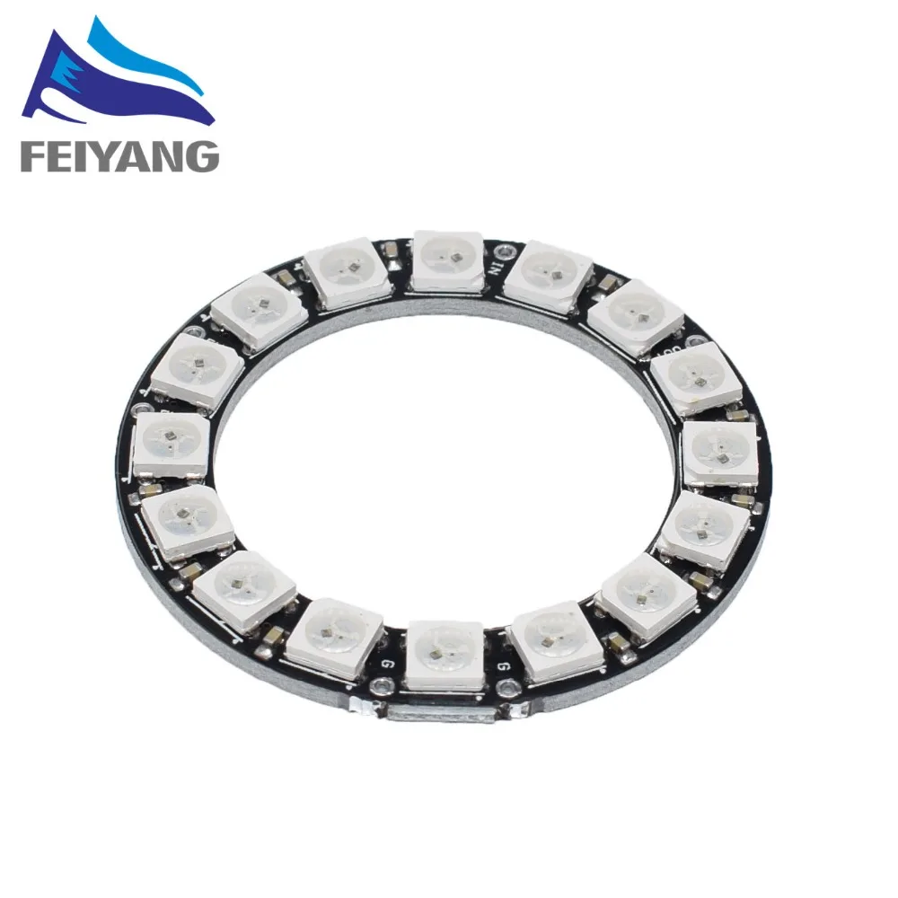 

16 Bit WS2812 5050 RGB LED full-color built-in driving lights Round development board