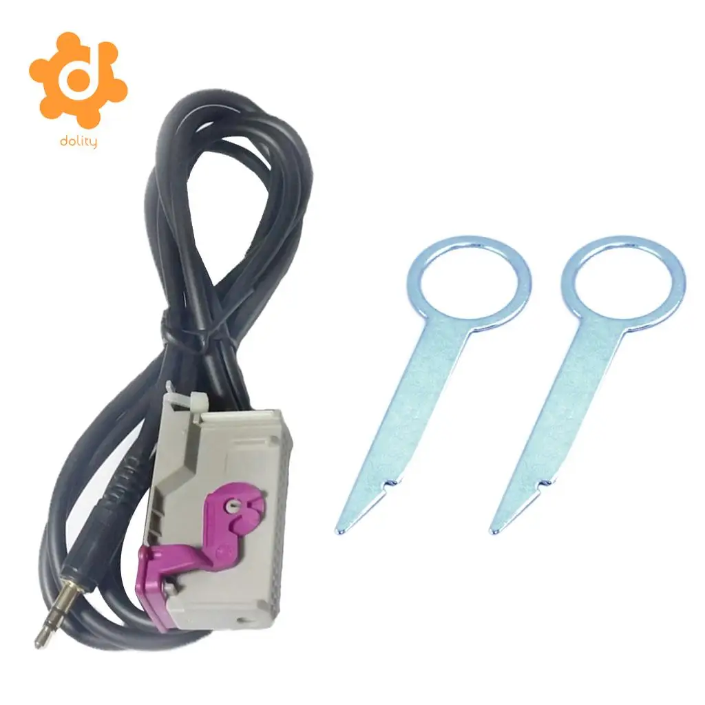 Aux-in 3.5mm Jack Audio 32Pin Cable For Audi A3 A4 A6 A8 TT RNS-E Navigation