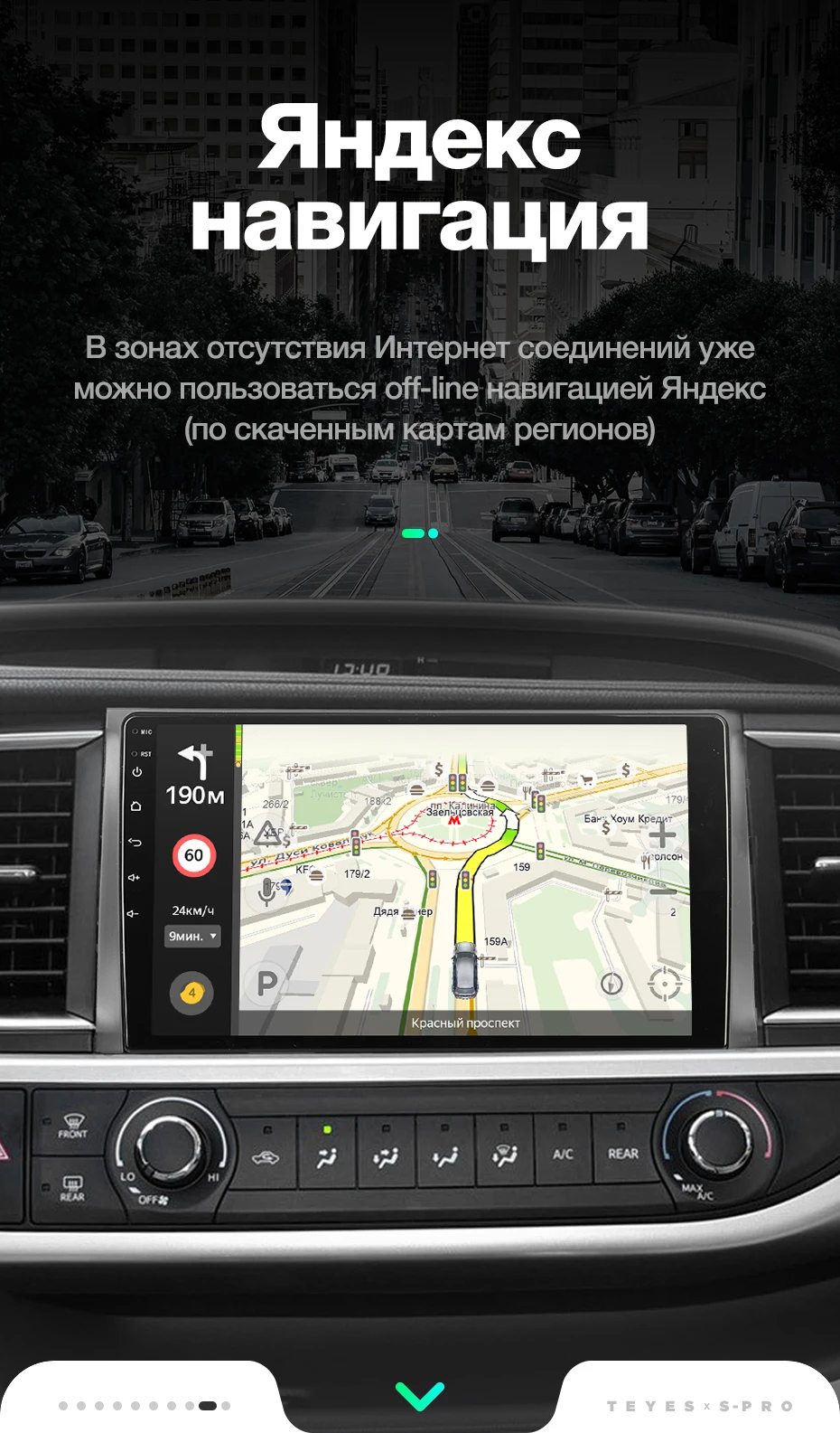 TEYES SPRO Штатная магнитола для Тойота Хайлендер XU50 Toyota Highlander XU50 2013 Android 8.1, до 8-ЯДЕР, до 4+ 64ГБ 32EQ+ DSP 2DIN автомагнитола 2 DIN DVD GPS мультимедиа автомобиля головное устройство