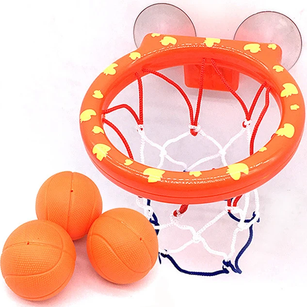 

Baby Bath Basketball Hoop Toy on Suckers Set Kid Bathroom Education Water Child Boy Girl 1 to 3 Toddler Bathtub Beach Swim Pool