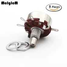 McIgIcM 5pcs WTH118 1A Round Shaft Carbon Rotary Taper Potentiometer 470 ohm 1K 2.2K 4.7K 10K 22K 47K 100K 220K 470K 1M ohm